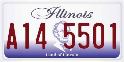 IL license plate A145501
