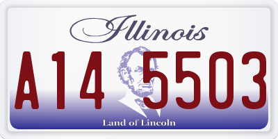 IL license plate A145503