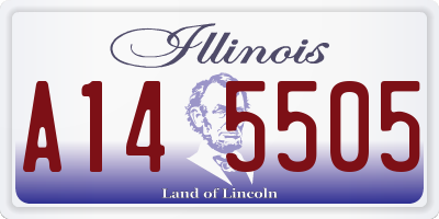 IL license plate A145505