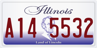 IL license plate A145532