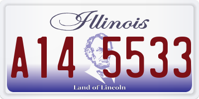IL license plate A145533