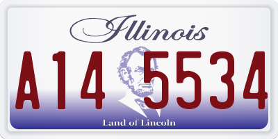 IL license plate A145534