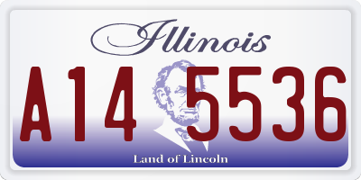 IL license plate A145536