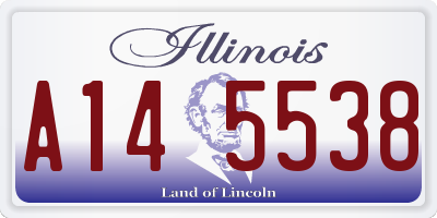 IL license plate A145538