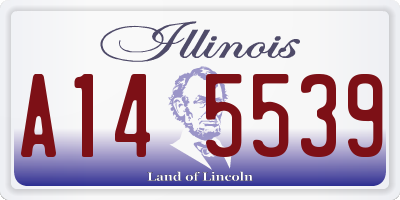 IL license plate A145539