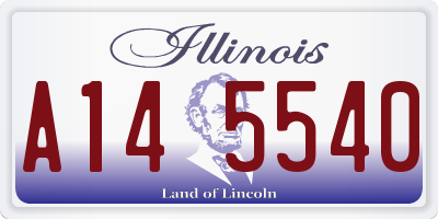 IL license plate A145540