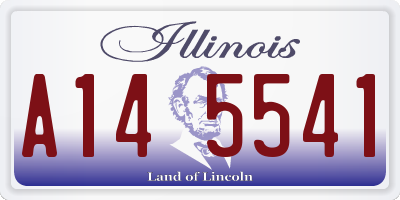 IL license plate A145541