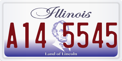 IL license plate A145545