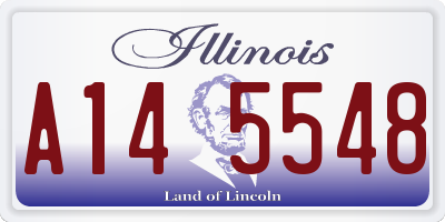 IL license plate A145548
