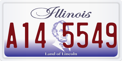 IL license plate A145549