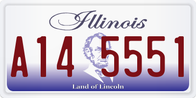 IL license plate A145551