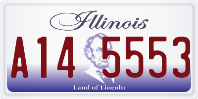 IL license plate A145553