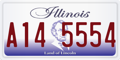 IL license plate A145554