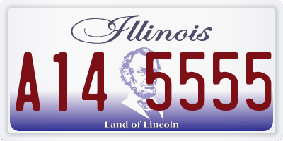 IL license plate A145555