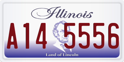 IL license plate A145556