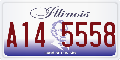 IL license plate A145558