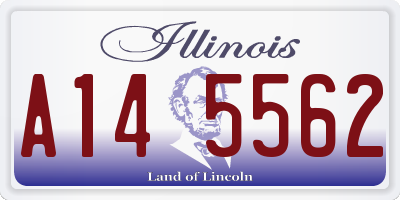 IL license plate A145562