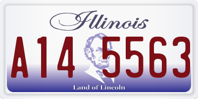 IL license plate A145563