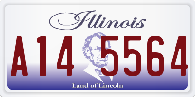 IL license plate A145564