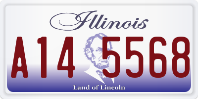 IL license plate A145568