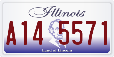 IL license plate A145571