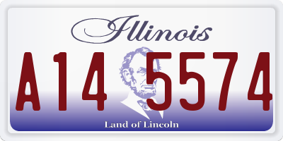 IL license plate A145574