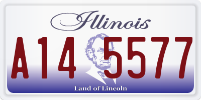 IL license plate A145577