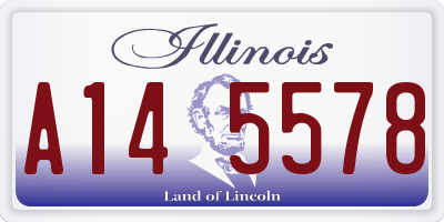 IL license plate A145578
