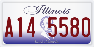 IL license plate A145580