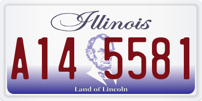 IL license plate A145581