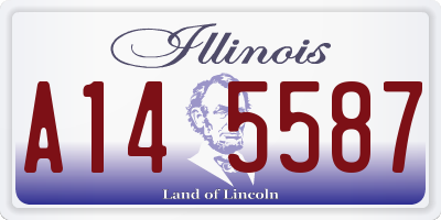 IL license plate A145587