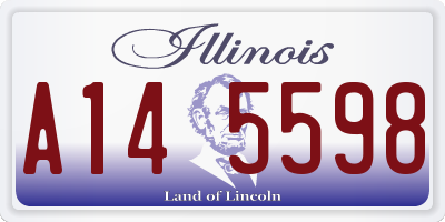 IL license plate A145598