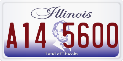 IL license plate A145600