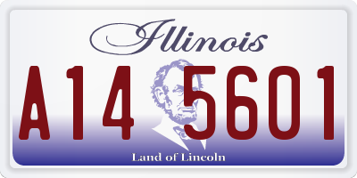 IL license plate A145601