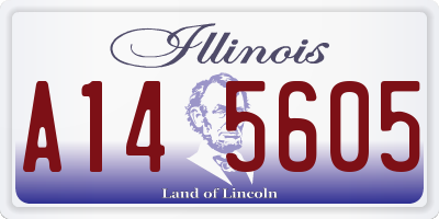 IL license plate A145605