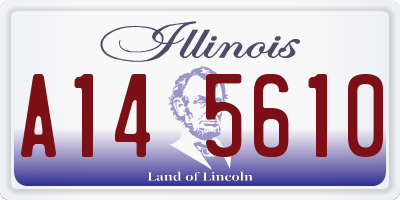 IL license plate A145610