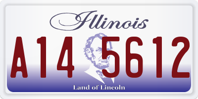 IL license plate A145612