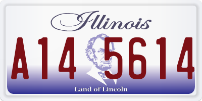 IL license plate A145614