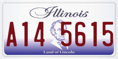 IL license plate A145615