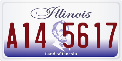 IL license plate A145617