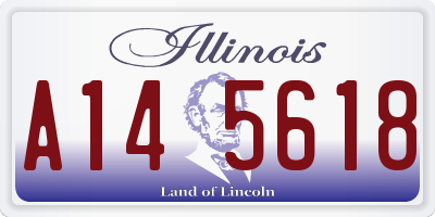 IL license plate A145618