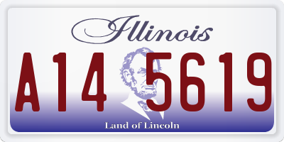 IL license plate A145619