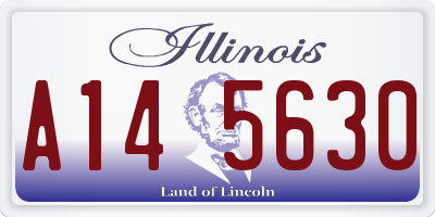 IL license plate A145630