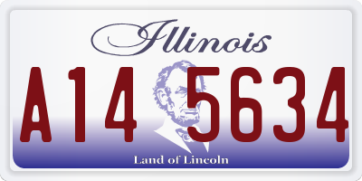 IL license plate A145634