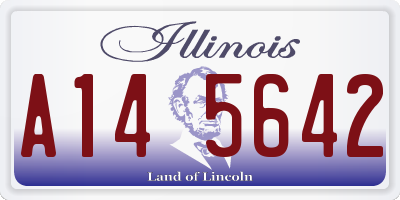 IL license plate A145642