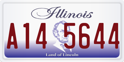 IL license plate A145644