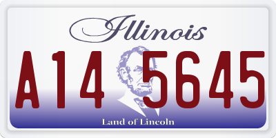 IL license plate A145645