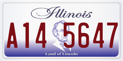 IL license plate A145647