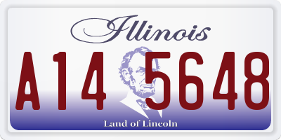 IL license plate A145648
