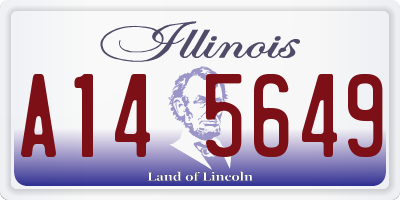IL license plate A145649